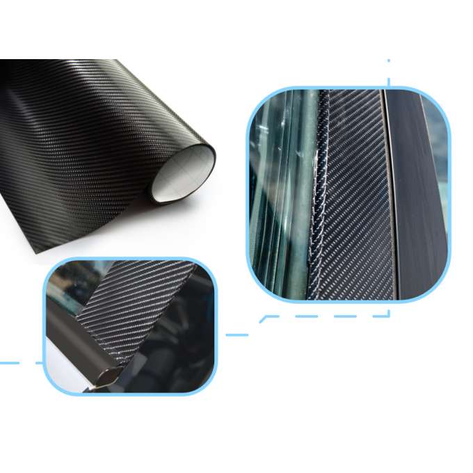 Carbon 4D roll film black 1.52x30m