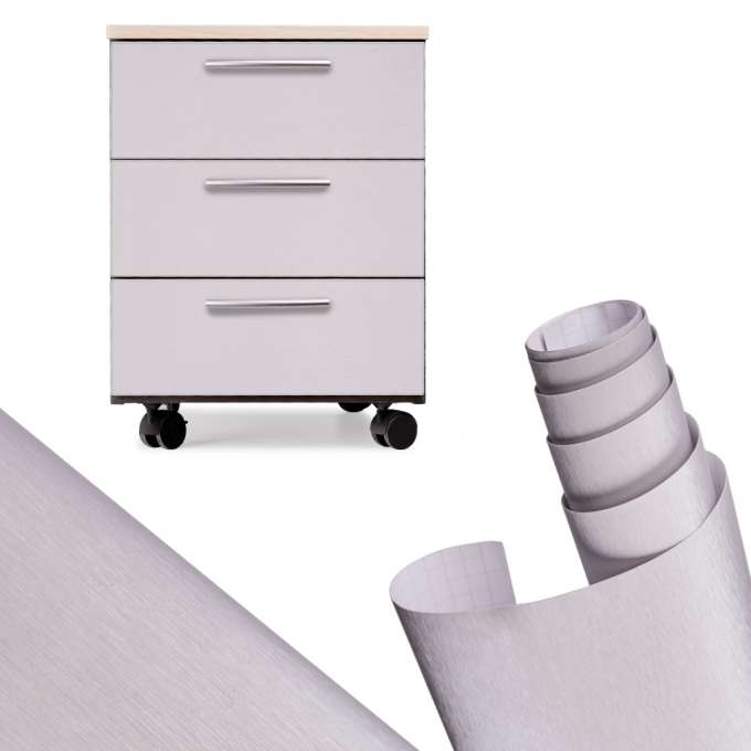 Foil roll metallic brushed silver 1,52x30m