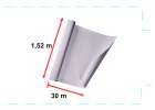 Folia rolka metalic szczotkowana srebrna 1,52x30m 3