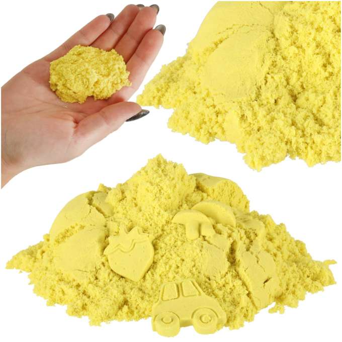 Kinetic sand 1kg in a pouch yellow