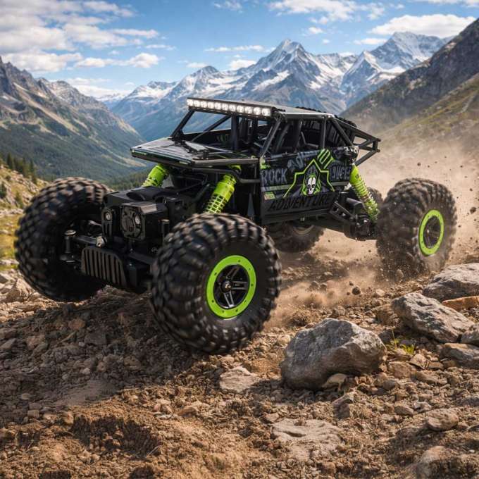 Samochód zdalnie sterowany na pilota RC Rock Crawler HB 2,4GHz 1:18 zielony