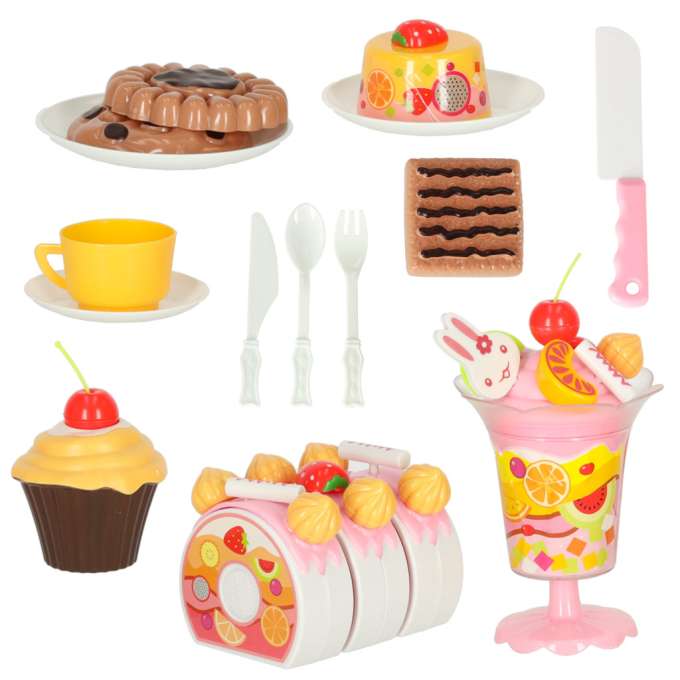 Birthday Cake Cutting Kitchen 75 el. pink