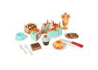 Birthday cake cutting kitchen 75 pieces blue 2