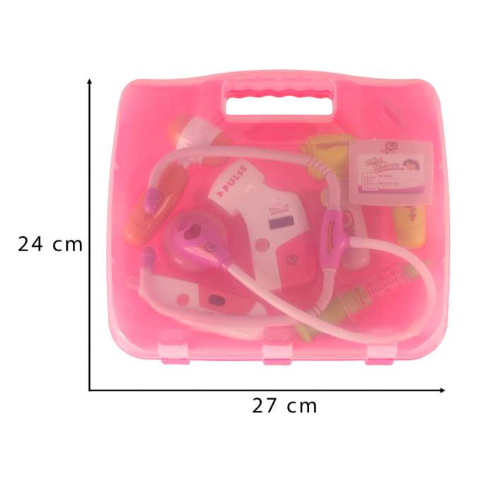 Doctor's kit in a suitcase DOCTOR +lights pink
