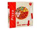 Pizza drewniany zestaw do zabawy na rzep  akcesoria łopatka nóż talerz nauka krojenia 20cm 10