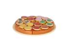 Pizza wooden play set velcro accessories spatula knife plate learning to cut 20cm 5