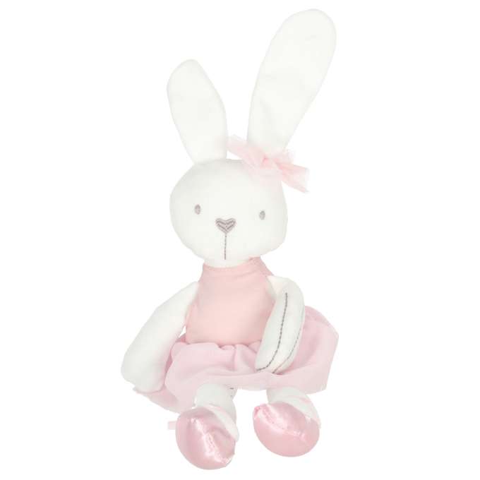 Plush mascot rabbit in pink dress 42cm