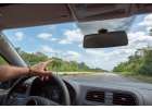 Wide angle suction cup rear view mirror 20cm 7