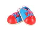 Buty drewniane do nauki sznurowania wiązania sznurowadeł 2 sztuki 8
