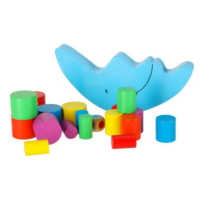 Balancing moon wooden montessori stacking blocks game