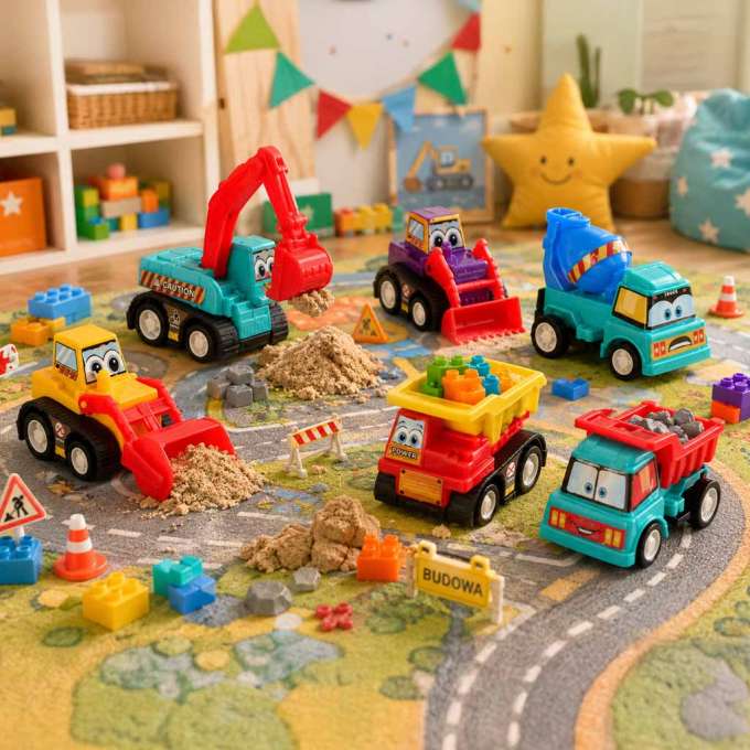 Car with drive construction machinery 6pcs