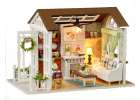 Dollhouse wooden living room model to assemble LED 8008-A 1