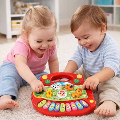 Educational piano animal sounds farm