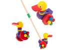 Pusher on a stick wooden walking duck 1