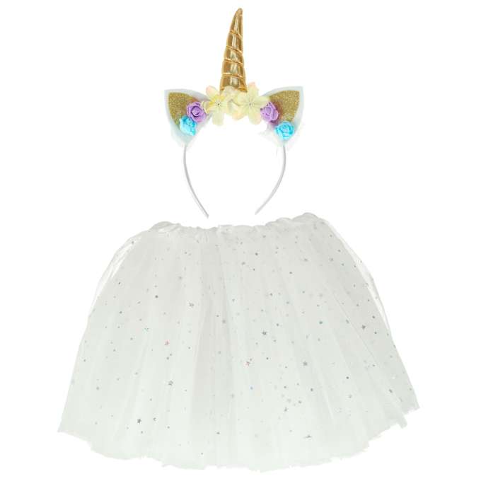 Unicorn carnival costume headband+skirt white 3-6 years old