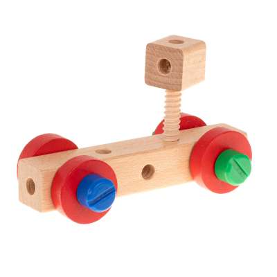 Construction set wooden chair blocks