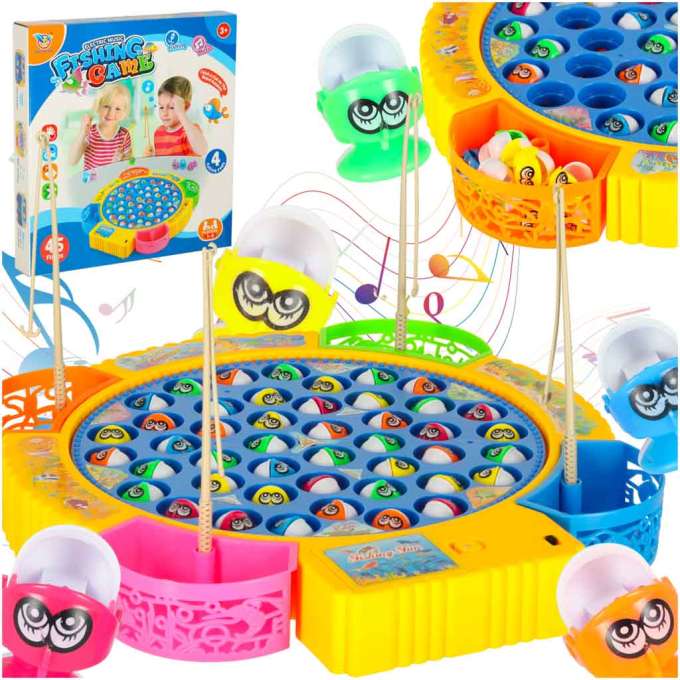 Family game fish fishing 45 fish + 4 rods