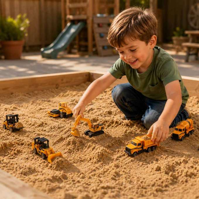 Cars construction machinery vehicles set of 6 pieces