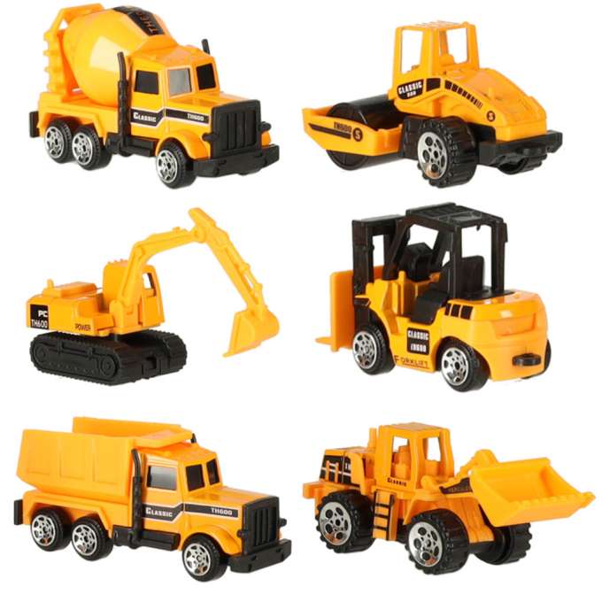 Construction machinery car set of 6 pcs