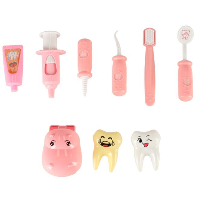 Dentist medical kit hippo pink