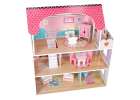 MDF wooden dollhouse furniture 70cm pink LED 6
