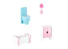 MDF wooden dollhouse furniture 70cm pink LED 5