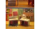 MDF wooden dollhouse furniture 70cm pink LED 10