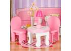 MDF wooden dollhouse furniture 70cm pink LED 14