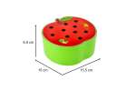 Magnetic wooden caterpillar apple 9