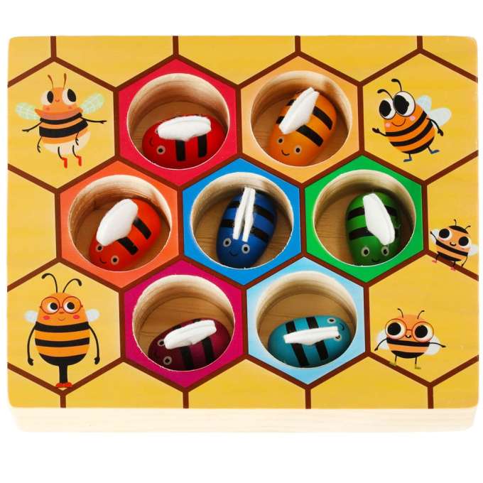 Montessori bees honeycomb educational game