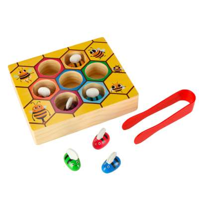 Montessori bees honeycomb educational game