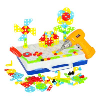 Screwdriver drill screws construction blocks 237 pieces