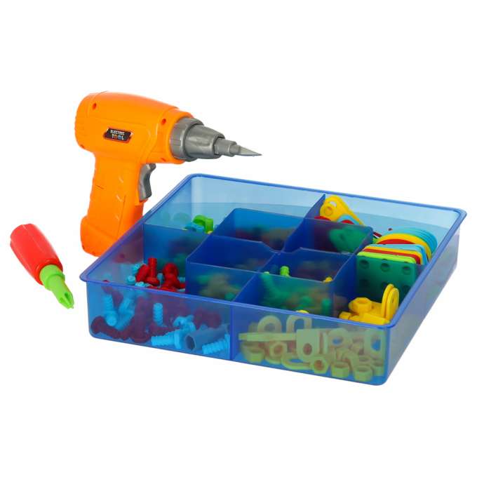 Screwdriver drill screws construction blocks 261 elements