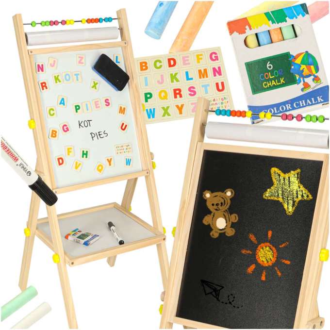 Tablica magnetyczna kredowa liczydło papier kreda literki gratis