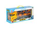 Transporter truck TIR launcher + metal cars construction machinery 12