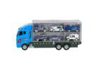 Transporter truck TIR launcher + metal cars police 4