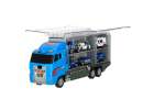 Transporter truck TIR launcher + metal cars police 5