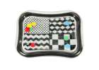 Water inflatable mat contrast black and white patterns 65cm x 50cm 3