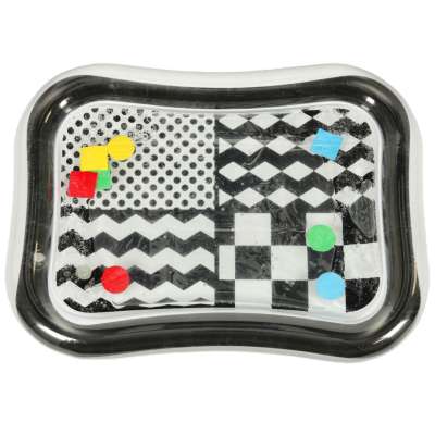Water inflatable mat contrast black and white patterns 65cm x 50cm