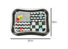 Water inflatable mat contrast black and white patterns 65cm x 50cm 4