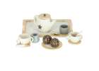 Afternoon tea set of dishes for kids wooden tray cups 10