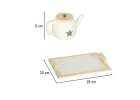 Afternoon tea set of dishes for kids wooden tray cups 11