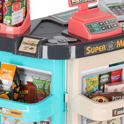 Children's store supermarket stall shopping cart accessories mint