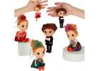 Doll house doll 3 girls + 1 boy set of 4pcs. 12cm 1