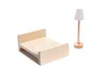 Domek dla lalek MDF drewniany z akcesoriami LED 78cm czarny 13