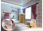 Domek dla lalek MDF drewniany z akcesoriami LED 78cm czarny 2