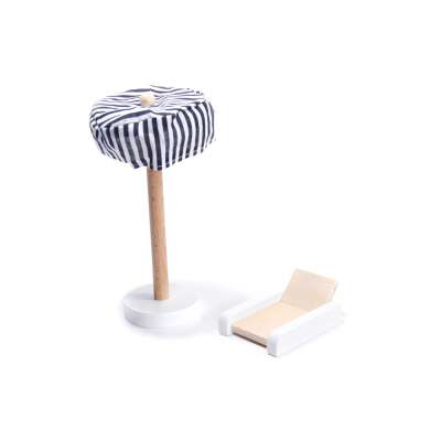Domek dla lalek drewniany MDF mebelki 78cm czarny LED