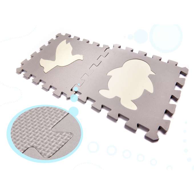 Foam puzzle mat/baby playpen 36el. gray-ecru