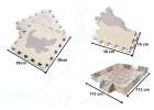 Foam puzzle mat/baby playpen 36el. gray-ecru 2
