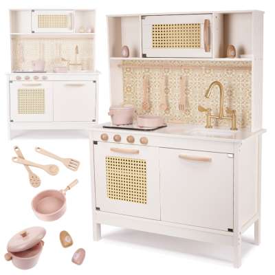Kuchnia drewniana MDF retro z akcesoriami BOHO